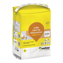 Colle Rénovation Carrelage Murs, Sols Webercol Pro Blanc 5kg