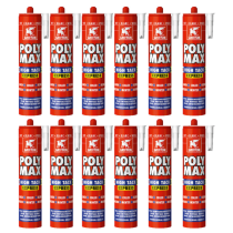 Colle Poly-Max High Tack Express Griffon Blanc 410 g, Lot de 12