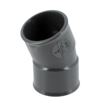 Coude PVC à Coller F-F 20° NF Nicoll Hometech® Anthracite, ⌀32mm