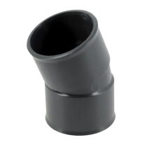 Coude PVC à Coller F-F 20° NF Nicoll Hometech® Anthracite, ⌀40mm
