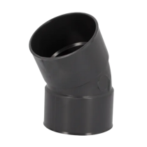 Coude PVC à Coller F-F NF 30° Nicoll Hometech® Anthracite, ⌀100mm