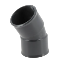 Coude PVC à Coller F-F 30° NF Nicoll Hometech® Anthracite, ⌀32mm