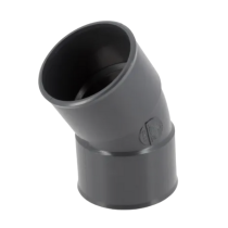 Coude PVC à Coller F-F 30° NF Nicoll Hometech® Anthracite, ⌀50mm