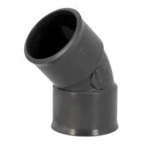 Coude PVC à Coller F-F 45° NF Nicoll Hometech® Anthracite, ⌀32mm