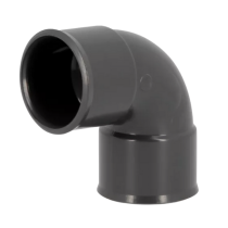 Coude PVC à Coller F-F 87°30 NF Nicoll Hometech® Anthracite, ⌀32mm