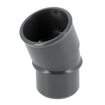Coude PVC à Coller M-F 20° NF Nicoll Hometech® Anthracite, ⌀32mm