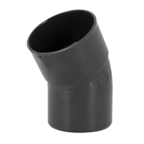 Coude PVC à Coller M-F NF 30° Nicoll Hometech® Anthracite, ⌀100mm