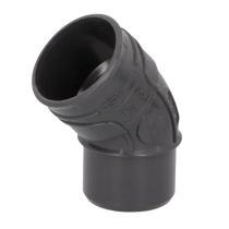 Coude PVC à Coller M-F 45° NF Nicoll Hometech® Anthracite, ⌀40mm