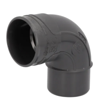 Coude PVC à Coller M-F 87°30 NF Nicoll Hometech® Anthracite, ⌀50mm