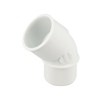 Coude PVC à Coller NF Mâle-Femelle 45° Nicoll CF4B Blanc, ⌀32mm