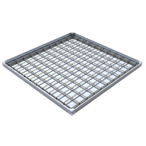 Couvercle à Carreler Alu L15 ACO Uniface 100 x 100 cm, Hauteur 7 cm