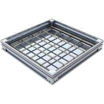 Couvercle à Carreler Alu M125 ACO Uniface 40 x 40cm, Hauteur 7 cm