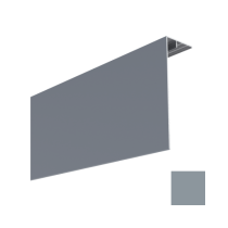 Couvercle d'angle Alu Bardage MEP Isocel 150 x 50 mm Gris Foncé, 3 m