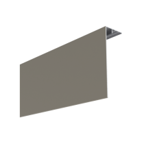 Couvercle d'angle Alu Bardage MEP Isocel 150 x 50 mm Taupe, 3 m