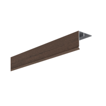 Couvercle d'angle Alu Mâle pour Bardage MEP Isocel 50x50mm Brun, 3 m