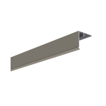 Couvercle d'angle Alu Mâle pour Bardage MEP Isocel 50x50mm Taupe, 3 m
