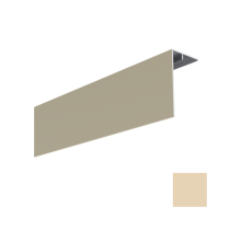 Couvercle d'angle Alu Mâle Bardage MEP Isocel 90x50mm Ambre Clair, 3 m