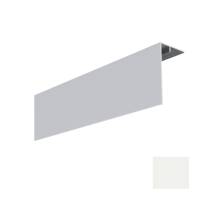 Couvercle d'angle Alu Mâle pour Bardage MEP Isocel 90x50mm Blanc, 3 m
