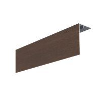 Couvercle d'angle Alu Mâle pour Bardage MEP Isocel 90x50mm Brun, 3 m