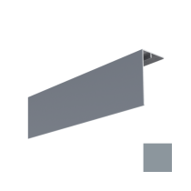 Couvercle d'angle Alu Mâle Bardage MEP Isocel 90x50mm Gris Foncé, 3 m