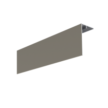 Couvercle d'angle Alu Mâle pour Bardage MEP Isocel 90x50mm Taupe, 3 m