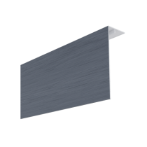 Couvercle d'angle PVC Bardage MEP Isocel Premium 150x50 Alu Brossé 3m