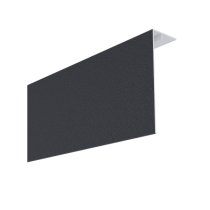 Couvercle d'angle PVC Bardage MEP Isocel Premium 150x50 Métal Gris 3m