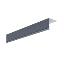 Couvercle d'angle PVC Bardage MEP Isocel Premium 50x50mm Alu Brossé 3m