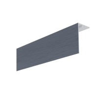 Couvercle d'angle PVC Bardage MEP Isocel Premium 90x50mm Alu Brossé 3m