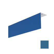 Couvercle d'angle PVC Bardage MEP Isocel Premium 90x50mm Bleu Mer, 3m