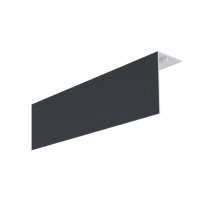 Couvercle d'angle PVC Bardage MEP Isocel Premium 90x50mm Métal Gris 3m