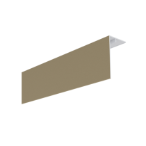 Couvercle d'angle PVC Bardage MEP Isocel Premium 90 x 50 mm Taupe, 3 m