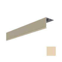Couvercle d'angle PVC Mâle Bardage MEP Isocel 50x50mm Ambre Clair, 3m
