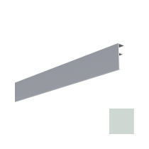 Couvercle intérieur Alu Bardage MEP Isocel 50 x 15 mm Gris, 3 m