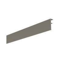 Couvercle intérieur Alu Bardage MEP Isocel 50 x 15 mm Gris Taupe, 3 m