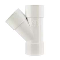 Culotte PVC à Coller NF Femelle-Femelle 45° Nicoll BH144B Blanc, ⌀40mm