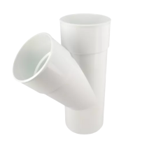 Culotte PVC à Coller NF Mâle-Femelle 45° Nicoll BT14B Blanc, ⌀100 mm