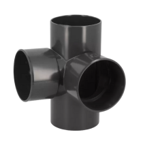 Culotte PVC Double équerre F-F 87°30 Nicoll Hometech Anthra ⌀100mm