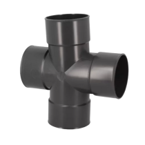 Culotte PVC Double parallèle F-F 87°30 Nicoll Hometech Anthra ⌀100mm