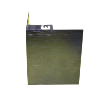 Embout d'angle Alu Externe pour profil Terrasse 102mmx2,5m Noir Brossé