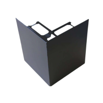 Embout d'angle Alu Externe pour profil Terrasse 102mmx2,5m, Noir Mat