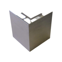 Embout d'angle Alu Externe pour profil Terrasse 42mmx2,5m, Alu Brossé