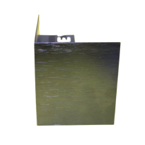 Embout d'angle Alu Externe pour profil Terrasse 42mmx2,5m, Noir Brossé