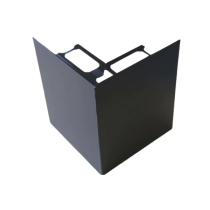 Embout d'angle Alu Externe pour profil Terrasse 42mmx2,5m, Noir Mat