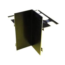 Embout d'angle Alu Interne pour profil Terrasse 102mmx2,5m Noir Brossé