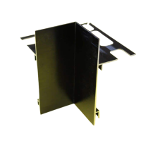 Embout d'angle Alu Interne pour profil Terrasse 42mmx2,5m, Noir Brossé