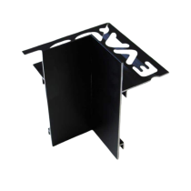 Embout d'angle Alu Interne pour profil Terrasse 42mmx2,5m, Noir Mat