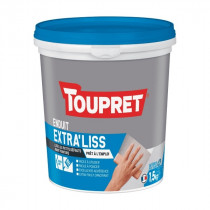 Enduit Lissage Pâte Toupret Extra'Liss Blanc Tout Support Seau 1,5 kg