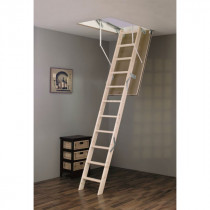 Escalier Escamotable Bois Fritz Escabois isolé 2,8 m Trémie 120 x 60 cm