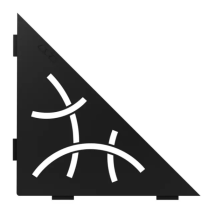 Etagère d'Angle de Douche Schlüter-Shelf-E-S1 Curve 210x210mm Noir mat